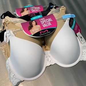 Maidenform Forever Flattering T-Shirt Bra-4 Pack Size 36C NWT